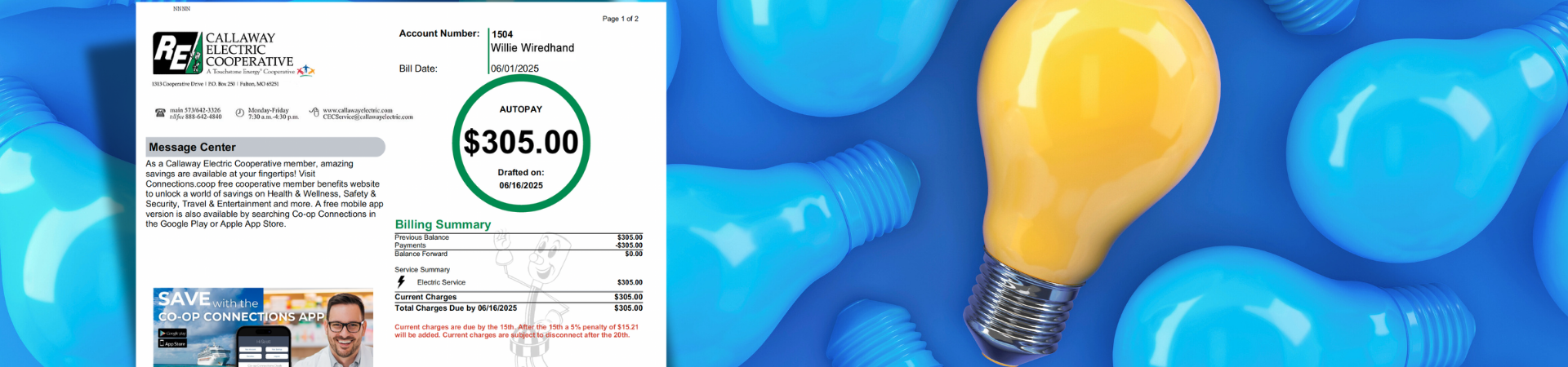 CEC billing sample